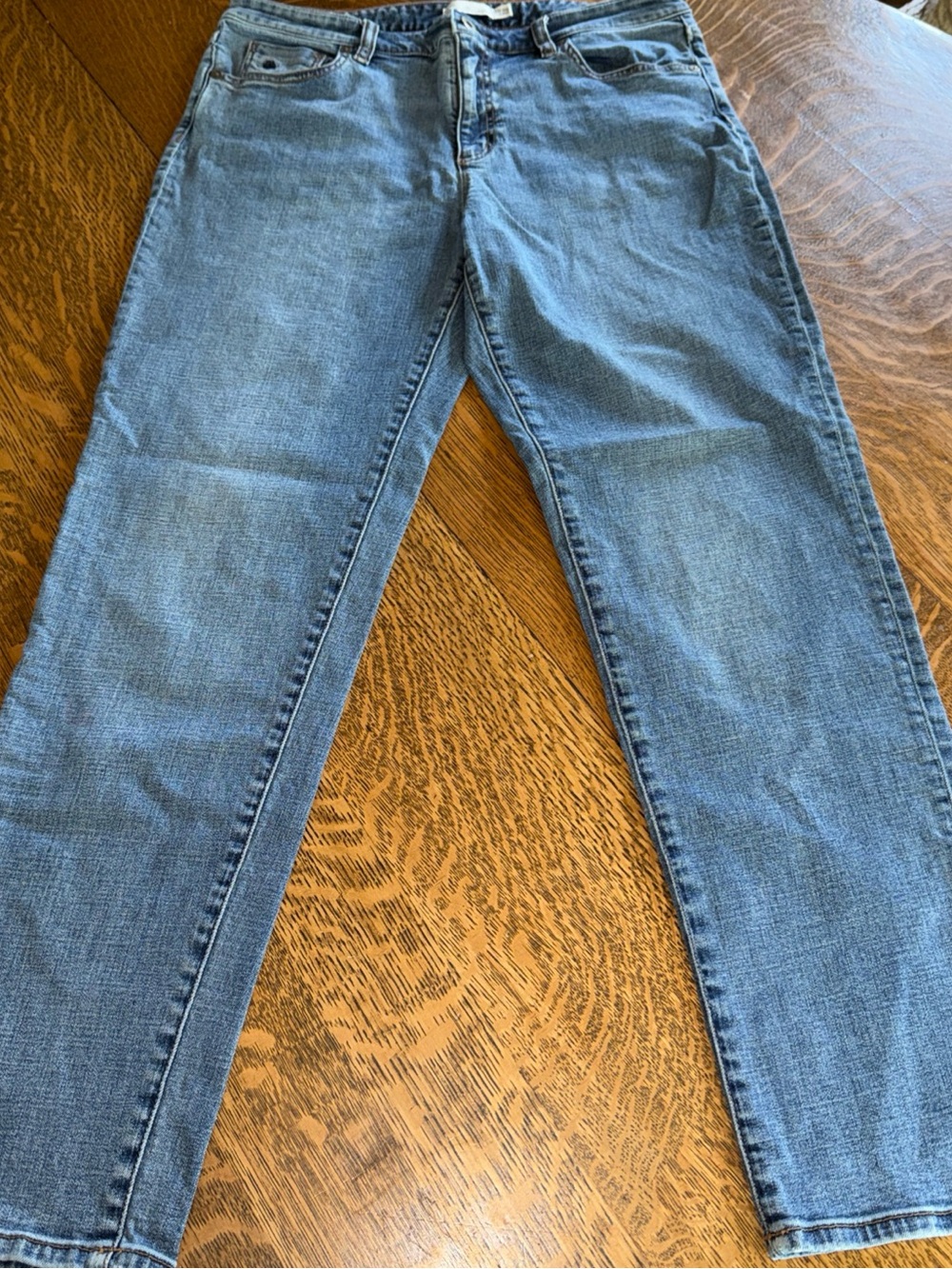 L.L. Bean Women's Straight Leg Jeans in Light Blue Denim
